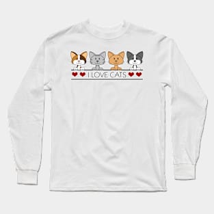 I Love Cats Long Sleeve T-Shirt